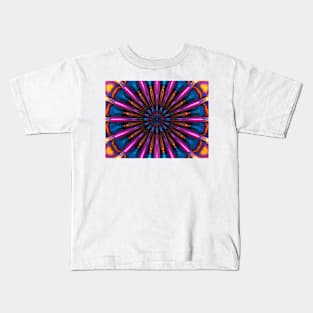 Orange and Indigo Starburst Kids T-Shirt